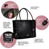 Allen Company Girls with Guns ‘Casual Cosmic’ Concealed Carry Purse w/Large Insulated Thermal Pocket, PU Leather, Black