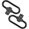 Allen Company Push Button QD Steel Gun Swivel, 1.25″ with Loop, Black