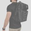 Allen Company Tac-Six Berm Tactical Backpack, Customizable MOLLE Connection System, with Padded Laptop Sleeve, 11 L x 9 W 17 H inches, 1683 cu.in. (27.6 liters), Black, one Size