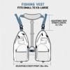 Allen Company Ultra-Light Gallatin Strap Pack Fishing Vest, Fits up to 4 Tackle/Fly Boxes, 14 Accessory Pockets(Gray/Lime)
