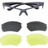 Ion Ballistic Shooting Glasses, 3 Interchangeable Lens Set: Clear, Yellow, Smoke, Padded Nose and Temple, Comes with Zipper Case for Storage, ANSI Z87.1 Rated, CE ISO12312-1:2103, Clear/Yellow/Gray