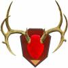 Allen Antler Mounting Kit with Skull Cover & Engraveable Plaque(Red)
