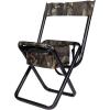 Allen Company Camouflage Folding Hunting Stool with Back and Storage – Strong Steel Legs – Next G2-14L x16.75W x 29H inches