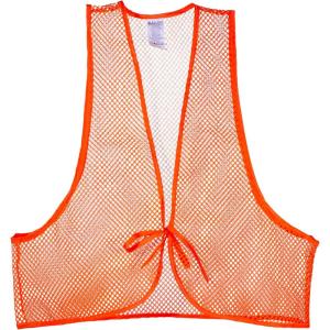 Allen Company Adult Blaze Orange Mesh Hunting Vest with a Front-Tie Closure – High-Visibility Saftey Gear for Men and Women – Fits over Clothes and Jacket – One size