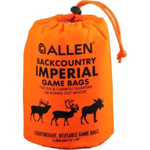 Allen Company Backcountry Quarter Bag – Reusable, Heavy-Duty, Drawstring Hunting Meat Bags – Durable Big Game Bags for Elk, Caribou, Deer – 4-Pack – 40″L x 25″W – White(1 Count (Pack of 4))