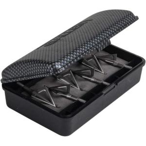 Allen Company Titan Broadhead Box & Caddy – Holds 6 Broadheads with Closed Width Up to 1-3/8″ – Outdoor Storage for Bow, Compound Bow, Crossbow Accessories – Gray/Orange(Black)