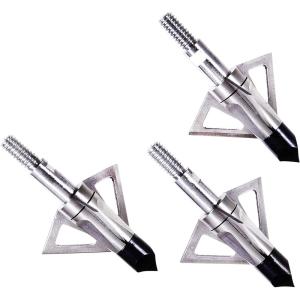 Velox Stainless Steel Broadhead – 100 Grain, 1.125 inches Cutting Diameter (3-Pack)(100 Gra”)