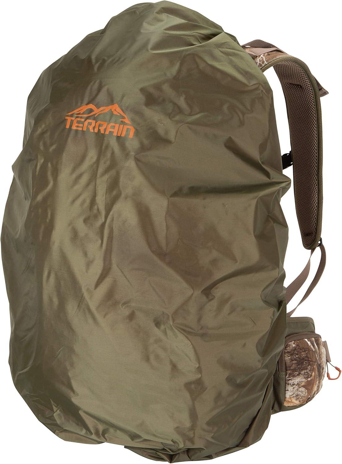 image:imageAllen Company Camo Daypack Hiking Hunting Camping Backpack Camouflage Large Pack with Waist Support Bow and Rifle Carry System Overnight Hiking Back Pack Terrain Crater Daypack 47L Green