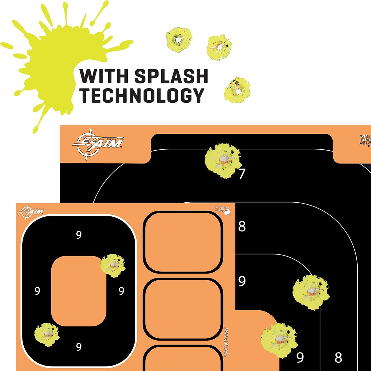 image:imageAllen Company EZ Aim Splash Reactive Paper Shooting Targets Silhouette Kit 23 W x 35 H amp 125 W x 1825 H BlueWhite amp BlackOrange