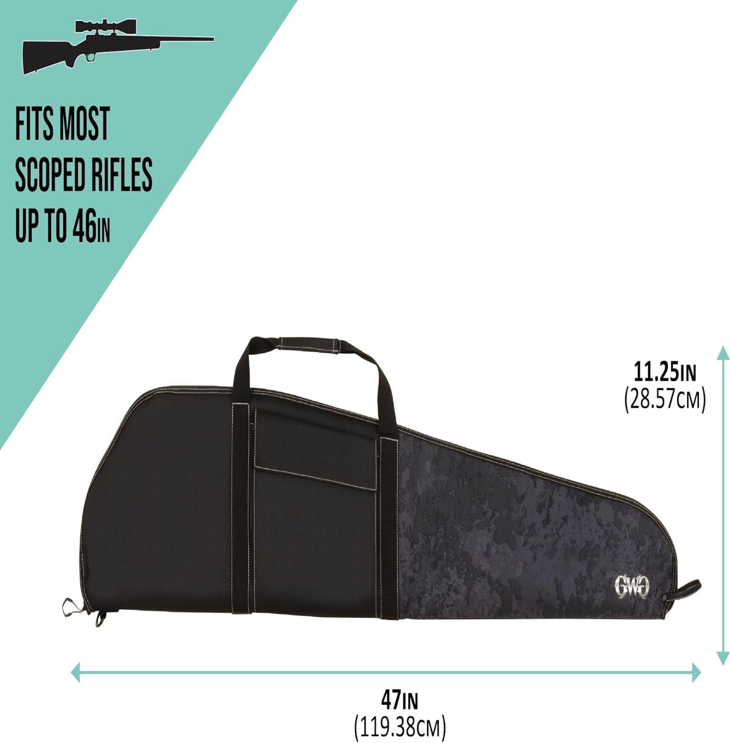 image:imageAllen Company Girls with Guns Midnight Lockable Rifle Case 46 L ScopedNonScoped Rifles BlackShade Blackout Camo