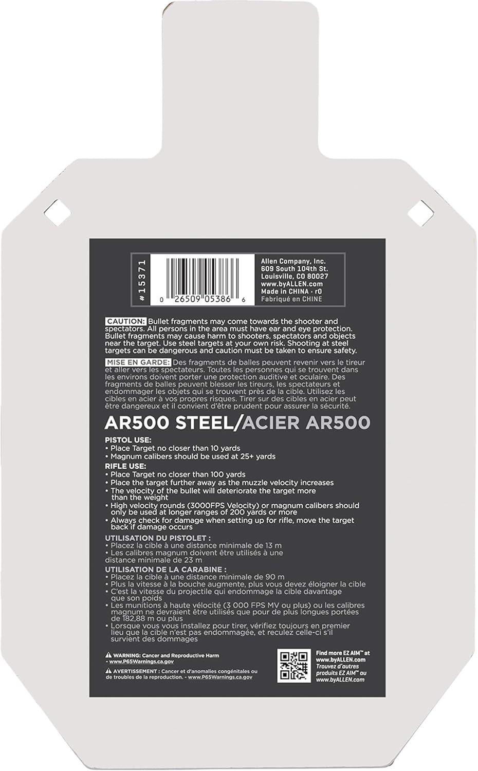 image:imageAllen Company Steel Gong Silhouette Target Thick AR 500 Steel ShootingMedium