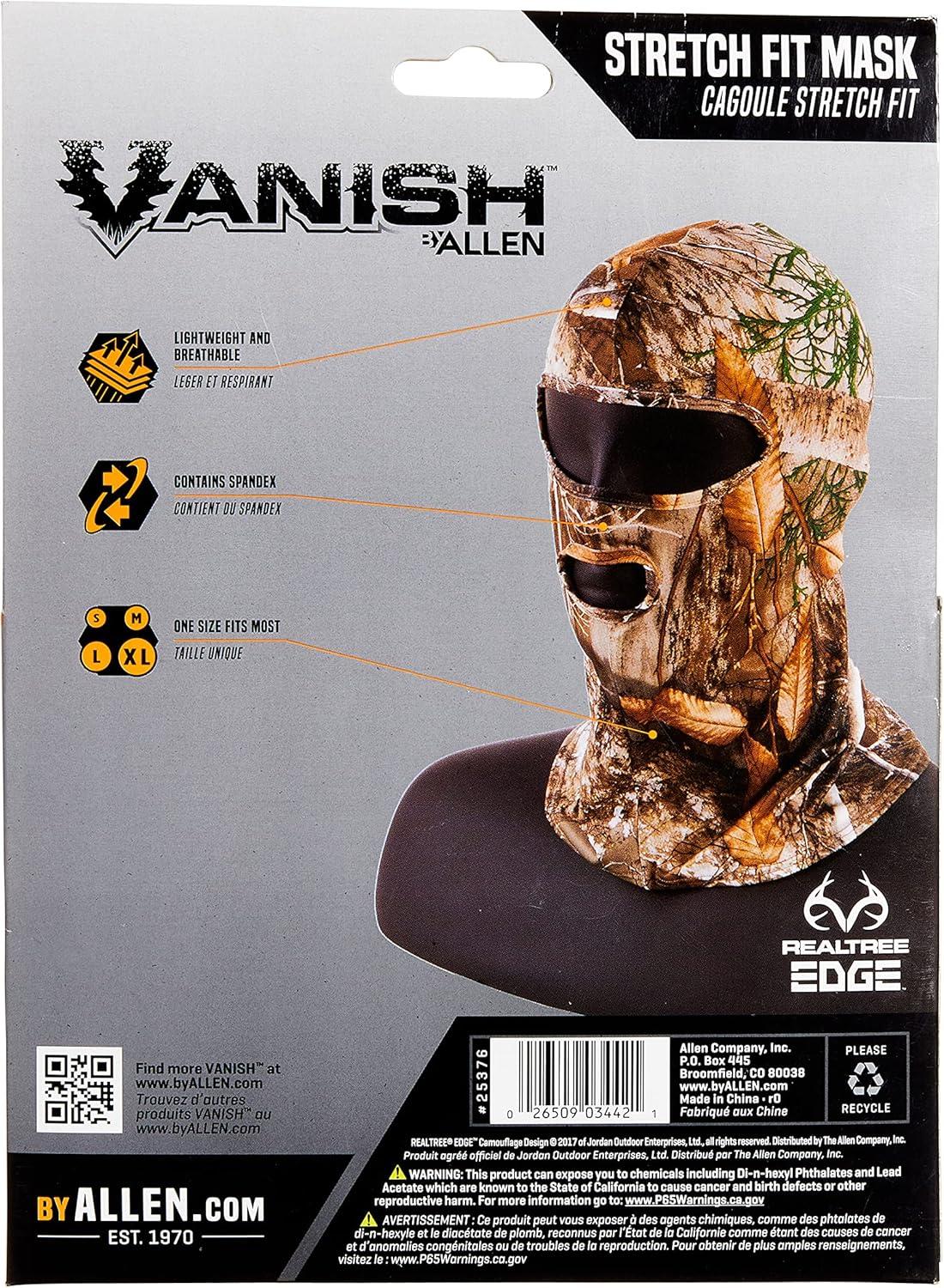 image:imageAllen Company Vanish Stretch Fit Camouflage Balaclava Camo Hunting Face CoverRealtree Edge