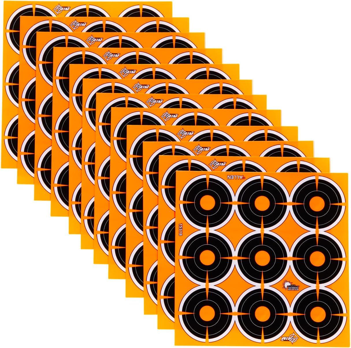 image:imageEZAim Adhesive Splash Technology Shooting Targets BullseyeHandgun TrainerSightinGridGun Rifle Pistol Airsoft BB Gun Air RifleBullseye Target 2 inch 12 Sheets 108 Pieces