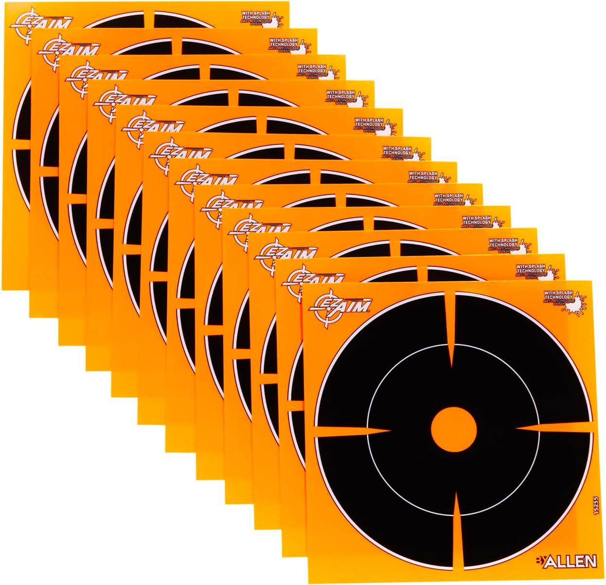 image:imageEZAim Adhesive Splash Technology Shooting Targets BullseyeHandgun TrainerSightinGridGun Rifle Pistol Airsoft BB Gun Air RifleBullseye Target 6 inch 12 Pack