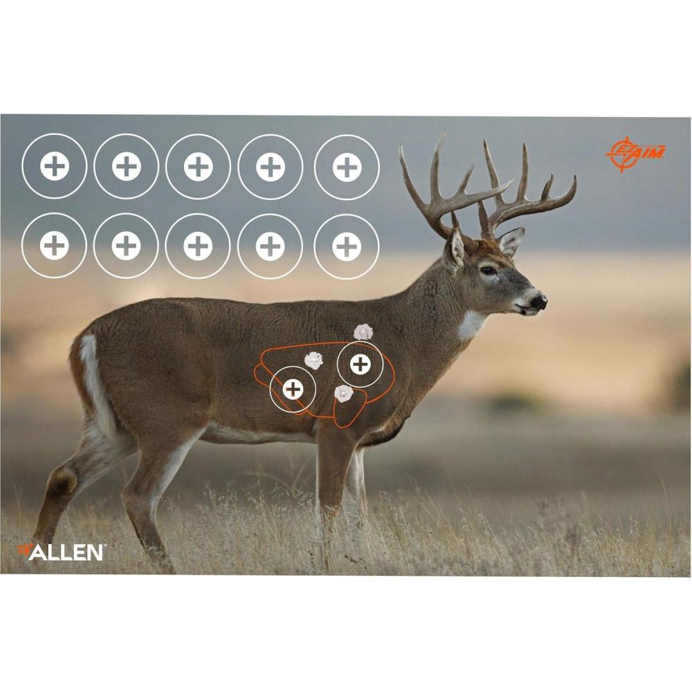 image:imageAllen Company EZ Aim Paper Shooting Targets 4Color 23 x 35 Whitetail Targets 2Pack