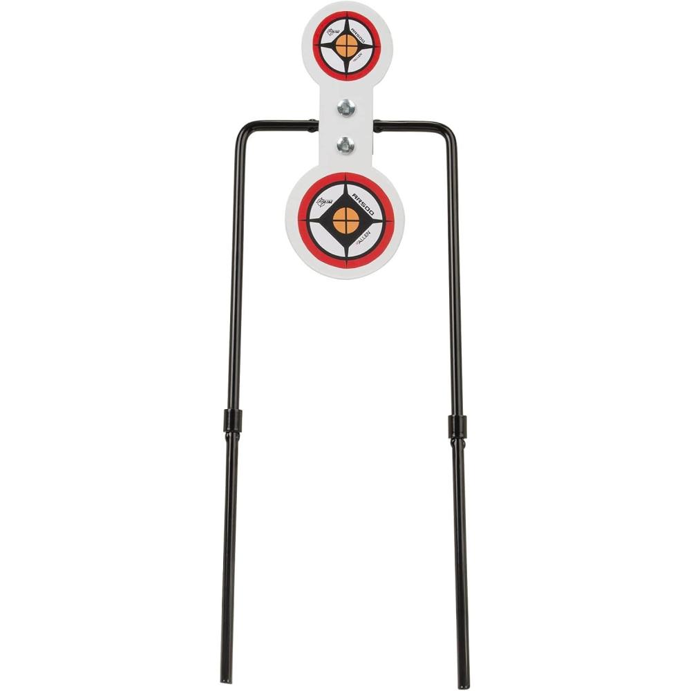 image:imageAllen Company EZAim Hardrock AR500 Shooting  Round and Square Metal Spinner TargetsTriple Target Spinner