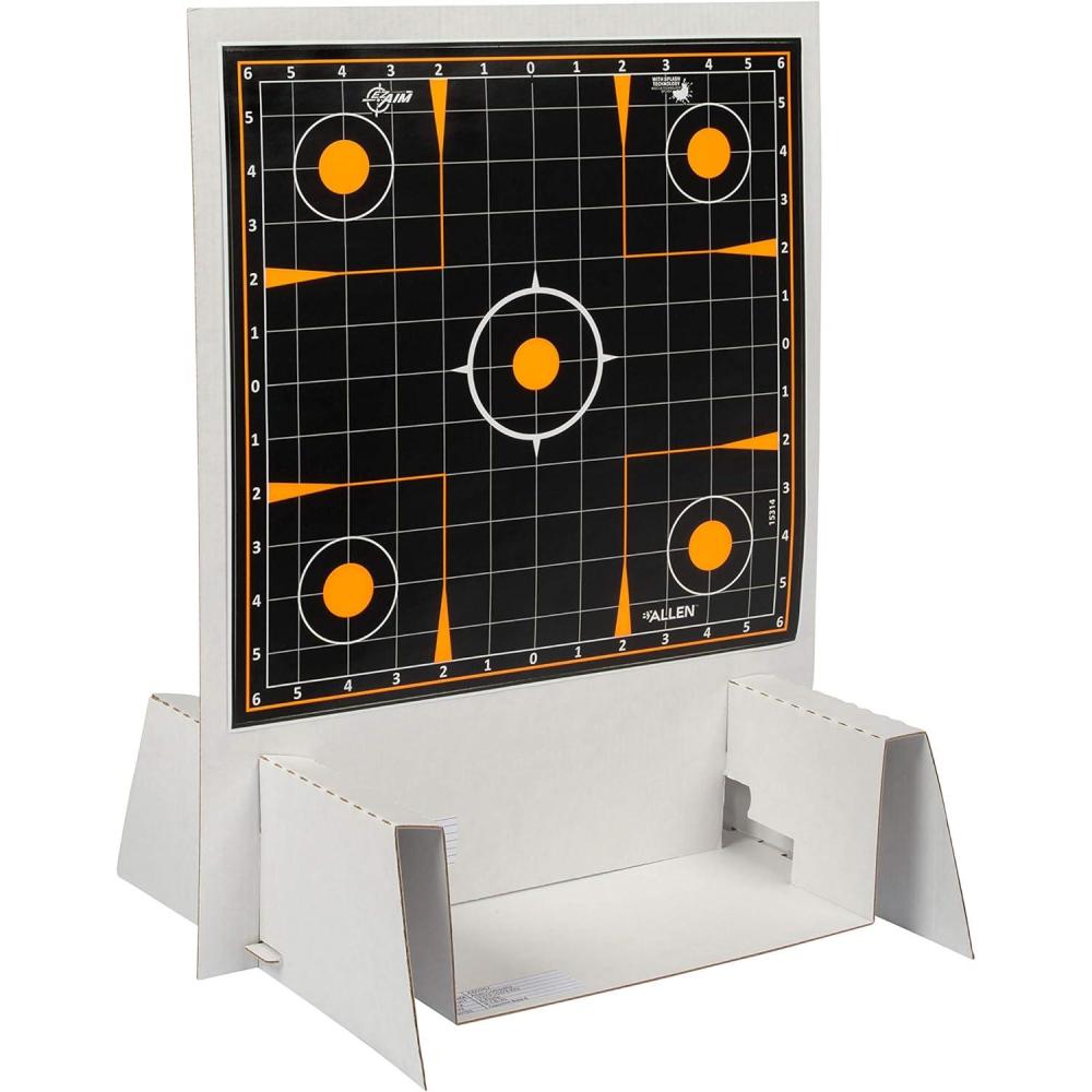 image:imageAllen Company EZAim Sightin Splash Shooting Kit amp Target Stand 12 inch Square Adhesive Targets 135 W x 175 H inches Black One Size Targets amp THROWERSPaper