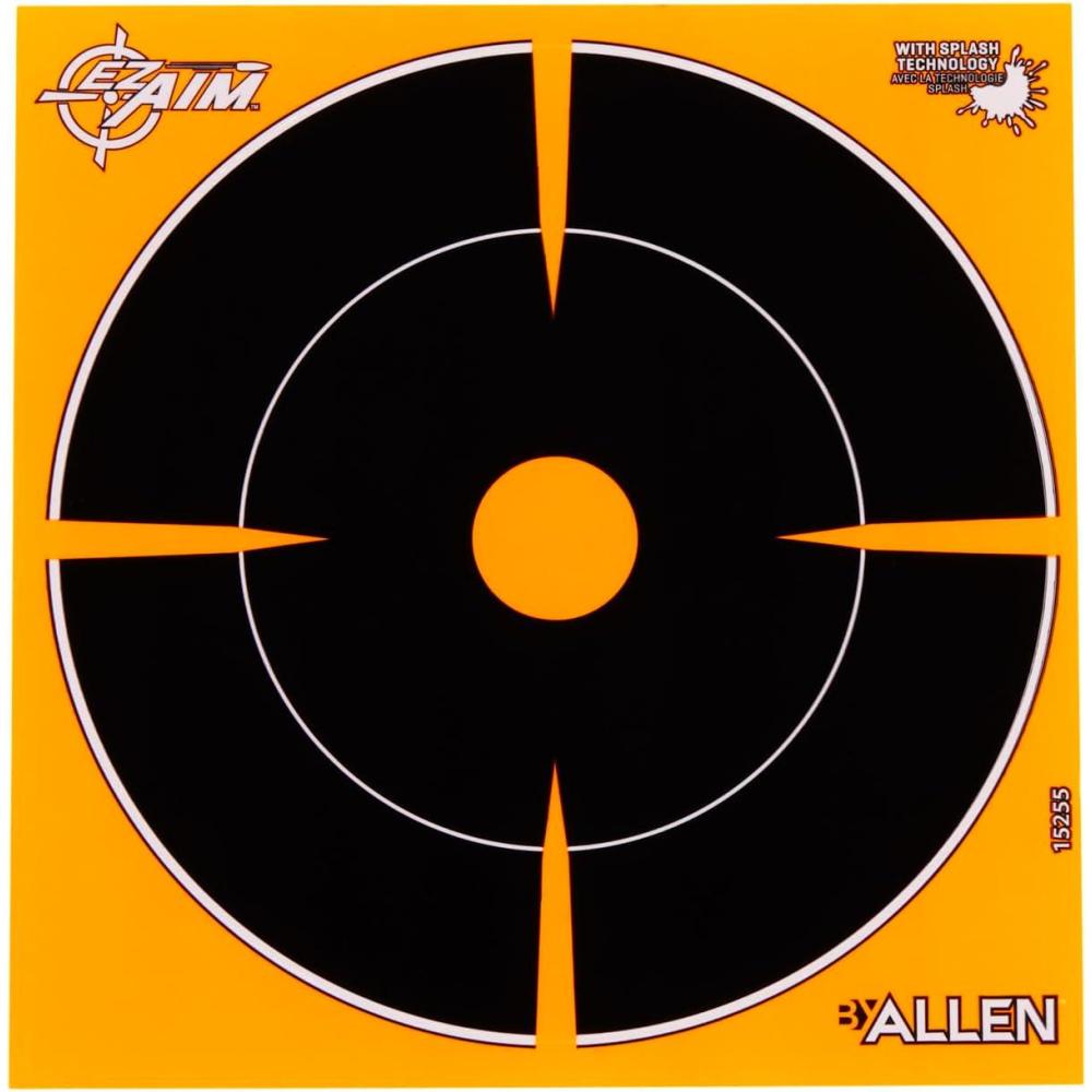 image:imageEZAim Adhesive Splash Technology Shooting Targets BullseyeHandgun TrainerSightinGridGun Rifle Pistol Airsoft BB Gun Air RifleBullseye Target 6 inch 12 Pack