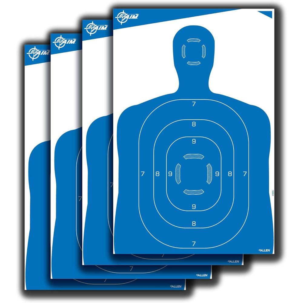 image:imageEZAim Silhouette Targets for Shooting Human Body Paper Practice Targets4 Pack