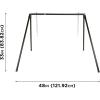 Allen Company EZ Aim Custom Gong Target Hanging System, 48 L x 44 W x 33 H inches, Black