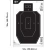 Allen Company EZ Aim Paper Shooting Targets, IPSC Silhouette, Peel Away Target Pad, 12″ W x 18″ H, 50-Pack, Black/White