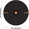 Allen Company EZ Aim Splash® Reactive Adhesive Paper Shooting Targets, Bullseye, Peel Away Target Pad, 12″ Square, Black/Orange(100-Pack)