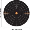 Allen Company EZ Aim Splash® Reactive Adhesive Paper Shooting Targets, Bullseye, Peel Away Target Pad, 12″ Square, Black/Orange(10-Pack)