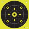 Allen Company EZ Aim Splash Reactive Paper Shooting Targets, Bullseye, 12″ Square, 12-Targets Per Pack, Black/Chartreuse