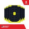 Allen Company EZ Aim Splash® Reactive Paper Shooting Targets, IPSC Silhouette Trainer, 12.5″ W x 18.25″ H, Black/Chartreuse(8-Pack)