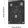Allen Company EZ Aim Splash Reactive Paper Shooting Targets, Silhouette, 12.5″ W x 18.25″ H, 100-Pack, Black/Gray
