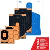 Allen Company EZ Aim Splash Reactive Paper Shooting Targets, Silhouette Kit, 23″ W x 35″ H & 12.5″ W x 18.25″ H, Blue/White & Black/Orange