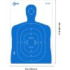 Allen Company EZ Aim Splash Reactive Paper Shooting Targets, Silhouette Kit, 23″ W x 35″ H & 12.5″ W x 18.25″ H, Blue/White & Black/Orange