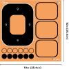 Allen Company EZ Aim Splash Reactive Paper Shooting Targets, Silhouette Kit, 23″ W x 35″ H & 12.5″ W x 18.25″ H, Blue/White & Black/Orange