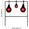 EZ Aim Metallic Triple Spinner Target System, Rimfire .22 Cal. and Air Guns, Shooting Target 12″W x 13″H, Black/Red(Medium – Triple Target Spinner)