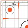 EZ Aim Paper Shooting Targets, 12″ Square Sight-In Grid Targets, 13-Pack, White & Orange – Made in America