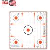 EZ Aim Paper Shooting Targets, 12″ Square Sight-In Grid Targets, 13-Pack, White & Orange – Made in America