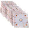 EZ Aim Paper Shooting Targets, 12″ Square Sight-In Grid Targets, 13-Pack, White & Orange – Made in America