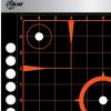EZ Aim Reflective Adhesive Splash Shooting Target by Allen, Paper Targets – Bullseye, Handgun Trainer, Sight Grid, Human Silhouette, Aiming Dots(Sight Grid Target  12 inch x 12 inch  4 Pack)