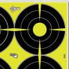 EZ Aim Splash Reactive Paper Shooting Targets, Bullseye, 4 Targets Per Sheet, 12″W x 12″H, 12-Pack, Black/Chartreuse