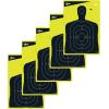 EZ Aim Splash by Allen Company Reactive Paper Shooting Targets – Silhouette 12″x18″ 5-Pack – Bright Impact Technology – Target Practice – Black/Chartreuse