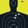 EZ Aim Splash by Allen Company Reactive Paper Shooting Targets – Silhouette 12″x18″ 5-Pack – Bright Impact Technology – Target Practice – Black/Chartreuse