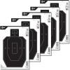 Allen Company EZ Aim Paper Shooting Targets, IPSC Silhouette, Peel Away Target Pad, 12″ W x 18″ H, 50-Pack, Black/White