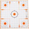 EZ Aim Paper Shooting Targets, 12″ Square Sight-In Grid Targets, 13-Pack, White & Orange – Made in America