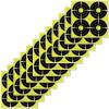 EZ Aim Splash Reactive Paper Shooting Targets, Bullseye, 4 Targets Per Sheet, 12″W x 12″H, 12-Pack, Black/Chartreuse