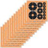 Bullseye Target Variety Pack - 1 inch: 72 Qty  2 inch: 36 Qty   3 inch: 24 Qty