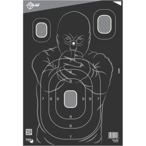 Allen Company EZ Aim Splash Reactive Paper Shooting Targets, Silhouette, 12.5″ W x 18.25″ H, 100-Pack, Black/Gray