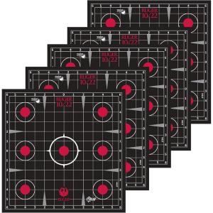 Allen Company Ruger® 10/22® Paper Shooting Target – Splash Splatter Reactive Adhesive Target Kit – Sight-in Square Target – 5 Targets Per Pack(5 Targets)