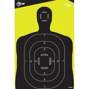 EZ Aim Splash by Allen Company Reactive Paper Shooting Targets – Silhouette 12″x18″ 5-Pack – Bright Impact Technology – Target Practice – Black/Chartreuse