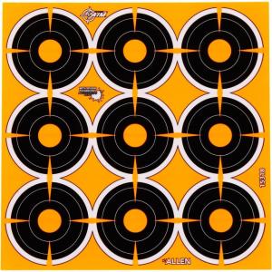 EZ-Aim Adhesive Splash Technology Shooting Targets, Bullseye/Handgun Trainer/Sight-in-Grid/Gun – Rifle – Pistol – Airsoft – BB Gun – Air Rifle(Bullseye Target – 2 inch – 12 Sheets  108 Pieces)