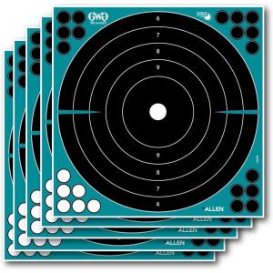 Girls With Guns Adhesive Splash Splatterburst Shooting Targets By Allen (Bullseye / Handgun Trainer / Sight-In Grid) – 5 Pack -Gun – Rifle – Pistol – Airsoft – BB Gun – Air Rifle(GWG Bullseye Target  12 inch  5 Pack)